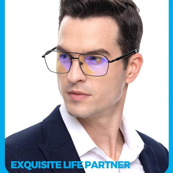 Blue Light Glasses Men/Women, Blue Light Blocking Glasses, Computer Screen Block - Picture 2 of 7